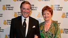 Sir Terry and Lady Helen Wogan arrive for the festivities