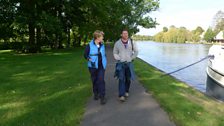 Clare and Steve strolling along The Thames