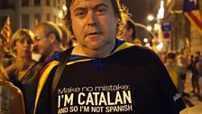 Independence protestor in Barcelona