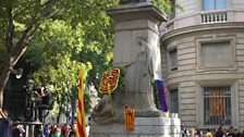 The Rafael Casanova monument in Barcelona