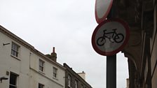 No cycling in the city centre