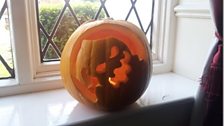 Mark's first pumpkin