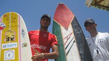 Mahmoud and Ali (from the Gaza Surf Club)