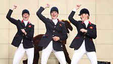 Nicola Wilson, Tina Cook and Zara Phillips dance Gangnam Style!