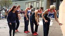 Team GB rowers Alex Gregory, Tom James, Pete Reed, Andrew Trigg Hodge