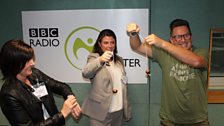 Alan goes bonkers over conkers in studio today!