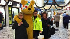 Ciaran & Pudsey in Port Talbot shopping centre