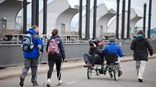 Crossing over the barrage