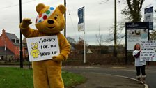 Pudsey apologises for the tailbacks!