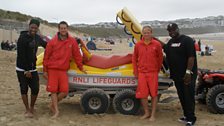 The Fistral beach lifeguards