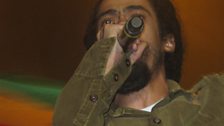 ...and his partner on stage - Damien Marley