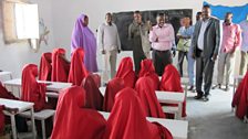 The mayor, an orphan himself, visits an orphanage for girls in Mogadishu