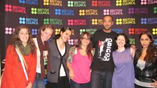 Staff at the Ibero University radio station