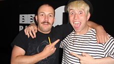 Grimmy with Brendan Burns.