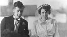 Benjamin Britten with his sister Beth on her wedding day, 22 January 1938 (Britten gave her away)