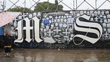 The memorial wall in Ciudad Barrios prison