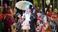 English National Opera Chorus in Vanity Fair with Colin Judson as Lord Lechery (centre)