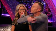 James Jordan gives himself a good luck hug before going live