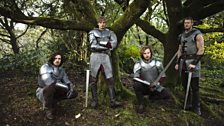 Gwaine, King Arthur Pendragon, Sir Leon and Percival