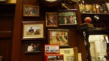 Wall of fame in The Woolpack