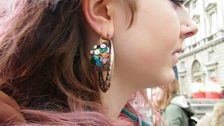 Earring made of a real snail shell from this fashionista's garden