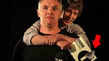 Gary amuses Matt Edmondson during some 'downtime' in a Piggyback Chat with Greg Davies.