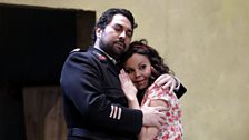 L’ELISIR D’AMORE: ALEKSADNRA KURZAK AS ADINA, FABIO CAPITANUCCI AS BELCORE