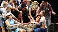 L’ELISIR D’AMORE: ROBERTO ALAGNA AS NEMORINO WITH ROH CHORUS