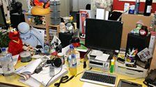 Becky's desk, nice and organised!