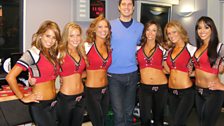 Vernon with the Tampa Bay Buccaneer Cheerleaders