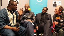 Dotun Adebayo and the panel in Tottenham