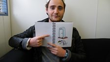 Aled Phillips (Kids In Glass Houses) with his Download doodle