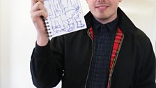 Ben Sansom (Lower Than Atlantis) with his doodle