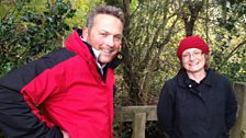 Jules Hudson with ecologist Dr Stephanie Greshom.