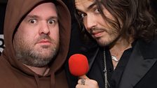 Russell Brand paid a visit to Radio 1 to kick off the launch of Red Nose Day 07 - The Big One