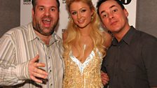 Chris and Dave can't hide their excitement at meeting socialite hotel heiress Paris Hilton