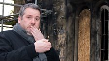 Chris denies being responsible for any major infernos that have happened in the village...