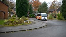 The Moyles bus parks up at Brookside Close