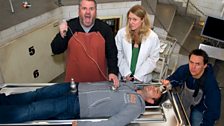 Aled volunteers himself for some surgery in the autopsy room