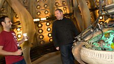 In the Tardis now, and Time Lord Aled arrives with a much-needed coffee