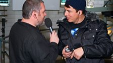 Torchwood star John Barrowman chats to Chris on the set