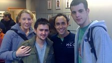 Matt, Nick and Chantalle with Aled