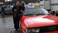 Moyles and the (soon to be) infamous Audi Quattro