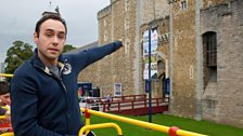 Aled is from Wales, so he spotted Cardiff Castle - a real castle, soon to be hosting a cheese festival