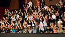 The balcony crowd show their appreciation