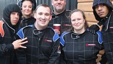 Chris, N-Dubz and our winner go karting - 12 Jan 2010 - 10