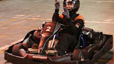 Chris, N-Dubz and our winner go karting - 12 Jan 2010 - 13