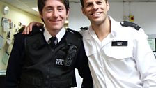 Matt gets some acting tips from Ben Richards (PC Nate Roberts).