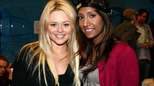 Tina with Dancing on Ice star Emily Atack - Charlotte Hinchcliffe from The Inbetweeners