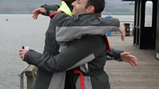 Matt Fincham and Aled celebrate their win